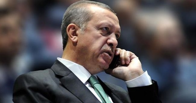 President Erdogan meets with the telephone...