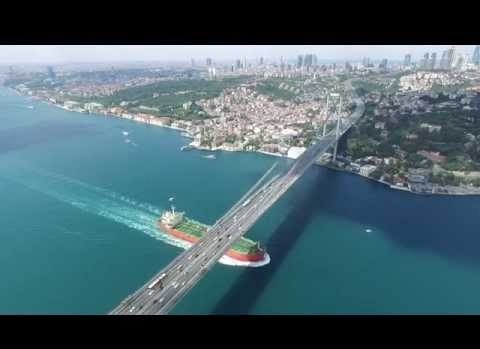 Istanbul aerial view, drone view