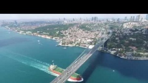 Istanbul aerial view, drone view